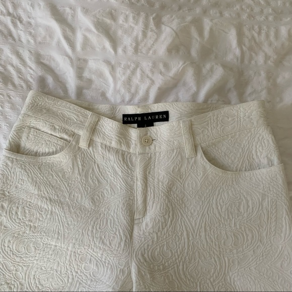 Ralph Lauren White Paisley Pants - Picture 6 of 16